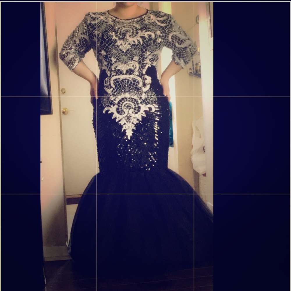 Vintage mermaid sequins dress